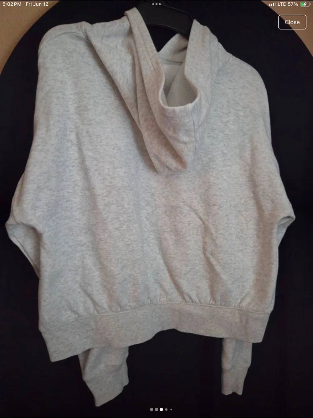 Justice Girls L(12/14) Gray Sweatshirt with Rainbow Swirl Graphic Design Hoodie